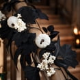 thumbnail image 6 of Gothic Halloween Decor 40 Inch Black Halloween Garland Spooky Halloween Decorations Indoor Halloween Mantel Decor with Black and White Pumpkins for Home Party Display, 1 Pack, 6 of 6