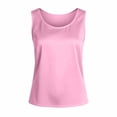 thumbnail image 4 of Gpoecd Plus Size Blouses for Women Soft and Stylish Casual T Shirt Comfortable Everyday Basic Tee with Fit for Versatile Layering Plus Size Summer Tops Pink,XL, 4 of 4
