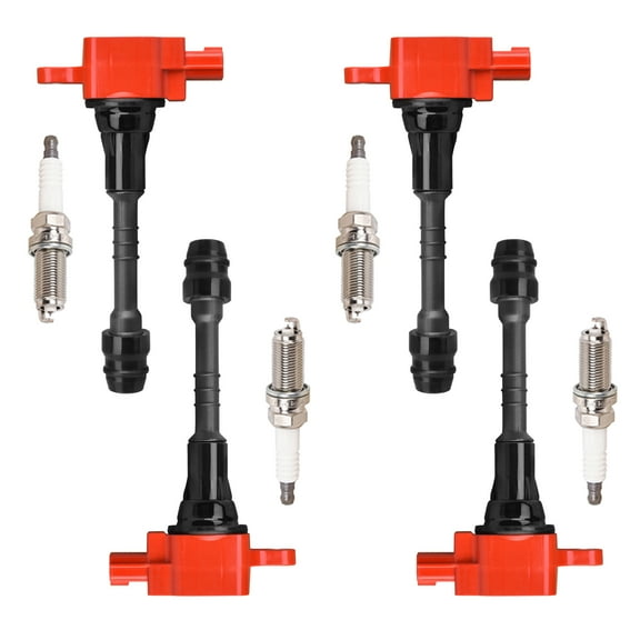 4 Energy Ignition Coils and 4 Iridium Spark Plugs Compatible with Nissan Sentra GXE 1.8L L4 Replacement for UF351