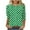 Green_G01, variant on Womens 3/4 Sleeve St. Patrick's Day Shirt Casual 3/4 Sleeve Crew Neck Clover Print Lightweight Ladies Blouses Relaxed Fit Tee Shirts (Green_G03,M)