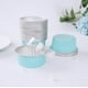 thumbnail image 4 of POWKOL Moldes desechables para ramequines, 25 unidades, color azul, mini moldes de aluminio para hornear con tapas, para crème brûlée, para cupcakes, para postres, tartas de queso, flan, latas,, 4 of 6