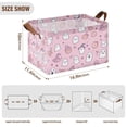 thumbnail image 7 of Yayeee Foldable Storage Basket for Shelves with Handles Waterproof Cloth Bins, Pink Halloween, 7 of 7