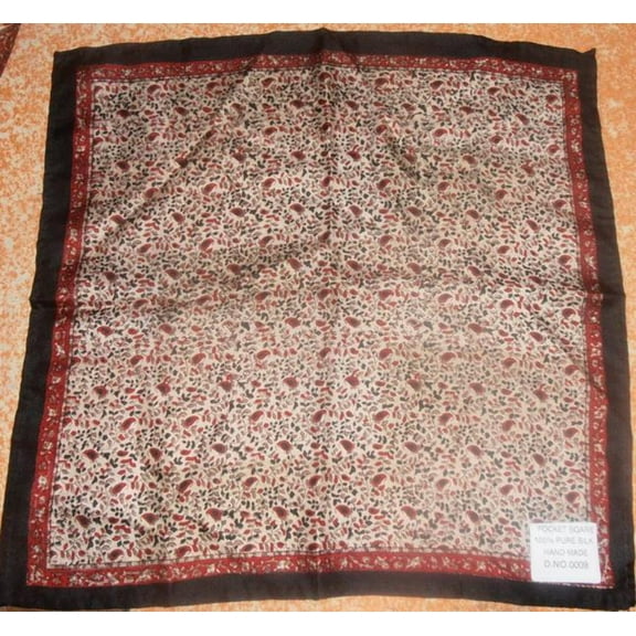 silk twill printed Pocket Squares from The fabric factory