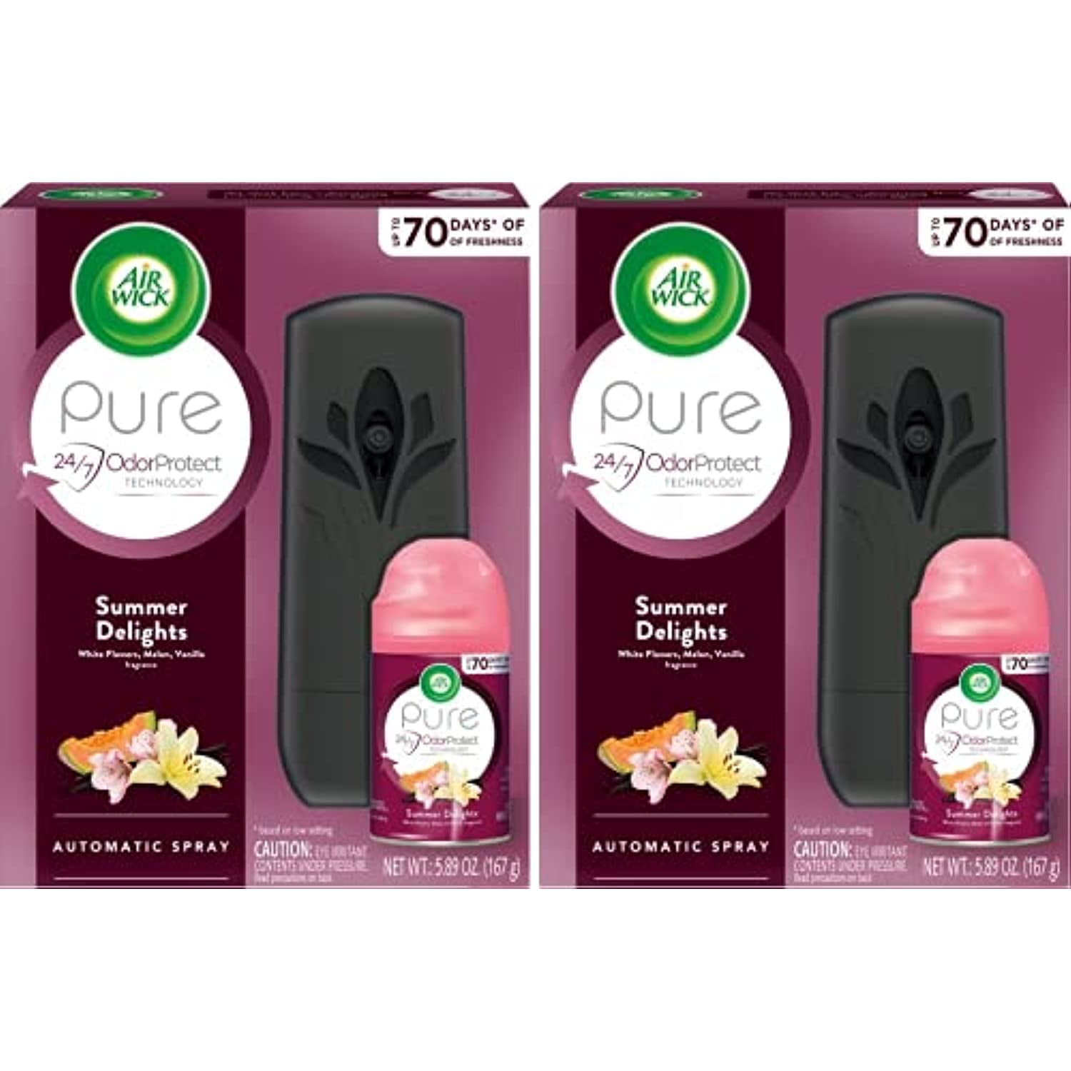 Air Wick Freshmatic Automatic Spray Kit (Gadget + Refill), Summer Delights, Air Freshener (Pack