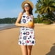 thumbnail image 3 of Fotbe Sailing Marine Travel Vestido de Verano sin Mangas para Mujer – Vestido Midi Línea A, Estilo Camiseta Floral, Vestido Playero Casual y Fluido, 3 of 7