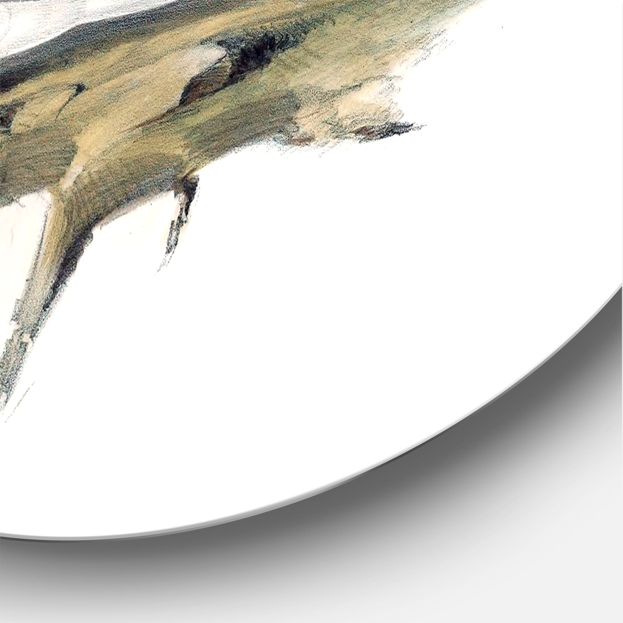 Designart 'Ancient Australian Birds XII' Traditional Circle Metal Wall Art 23x23 - Disc of 23