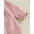 thumbnail image 6 of Bagilaanoe 2PCS Toddler Baby Girl Pants Set Letter Embroidery Long Sleeve Sweatshirt Pullover Tops + Drawstring Sweatpants 3M 6M 12M 18M 24M 3T Kids Casual Sweatsuits, 6 of 9
