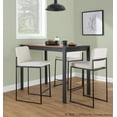 thumbnail image 2 of Fuji High Back Counter Stools for Kitchen Counter, Counter Height Chairs, Bar Stools Set of 3 with Backs, Counter Stools Set of 3 Black, Bar Stools Set of 3 Counter Height (Beige Fabric), 2 of 6