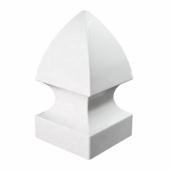 Classy Caps 4x4 Gothic Post Cap - Fits 4"x4" Posts - White Vinyl (PVC)