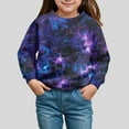 thumbnail image 2 of Gubotare Cute Sweatshirts for Teen Girls Girls' Cartoon Graphic Thermal Lined Sweatshirt Long Sleeve Warm Winter Pullovers Size 11-12 Years (Dark Blue,11-12 Years), 2 of 4