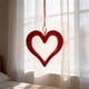 thumbnail image 5 of Uuiauoio 1 Pieces Valentine‘s Day Velvet Heart Hanging Ornament 5.71Inch Heart Wreaths for Valentine‘s Day Wedding Anniversary Front Door Home Decor, 5 of 7