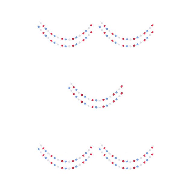 Naiovety Paquete de 6 colgantes de estrellas, adornos colgantes de papel, suministros para fiestas, decoraciones para el hogar del Día de la Type2 NO2 Naiovety CBP365949