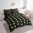 thumbnail image 3 of Manfei Modern Geometric Spot 7-Piece Bedding Comforter Set,Minimalist Geometric Aesthetic King Bedding Sets,Green Black Bed Sheets For Teens Girl,Luxury Bedroom Decor Reversible, 3 of 8