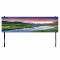 thumbnail image 3 of East Headboard, Colorful Overcast Sky Skirts Mt. Shkhara Svaneti Georgia Caucasus Mountains, Upholstered Decorative Metal Bed Headboard with Memory Foam, King Size, Fern Green Pale Blue, by Ambesonne, 3 of 4
