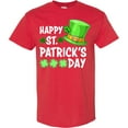 thumbnail image 3 of Inktastic Happy St. Patrick's Day Green Hat and Clovers T-Shirt, 3 of 5