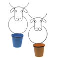 thumbnail image 1 of 0356E B-SAFF S-2 Enameled Galvanized Steel Wall Planter with Iron Hanger - Set of 2, 1 of 1