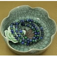 thumbnail image 2 of Angelstones Natural Lapis Chrysocolla Gemstone 6mm Round Beads Stretch Bracelet 7" Unisex, 2 of 5