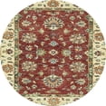 thumbnail image 1 of Ahgly Company Indoor Round Abstract Fire Brick Red Oriental Area Rugs, 3' Round, 1 of 6