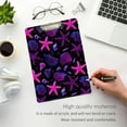 thumbnail image 5 of ALAZA Plastic Clipboard A4 Letter Size Decorative Clipboards for Students Women Men 9" x 12.5" Starfish Shells Purple, 5 of 6