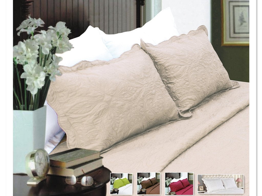 2-Piece Embroidered Pillow Shams-King size