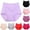 Purple, variant on Womens Cotton Underwear Solid Plus Size High Waist Leak Proof Crotch Shorts Panties,4XL,Gray