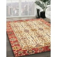 thumbnail image 2 of Ahgly Company Indoor Round Abstract Brown Gold Abstract Area Rugs, 8' Round, 2 of 6