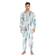 thumbnail image 4 of 1 Piece Adult Onesie Pajamas Cozy & Loose-Fit Sleepsuit Loungewear with Pockets Winter Sports Pattern Medium, 4 of 7