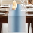 thumbnail image 3 of Table Runners 72 Inches Long Dress Scarves, Blue Grey Ombre Farmhouse Kitchen/Dining Table Runner, Coffee Tablerunners, Farmhouse Gradient Minimalist 16x72 Inch, 3 of 9