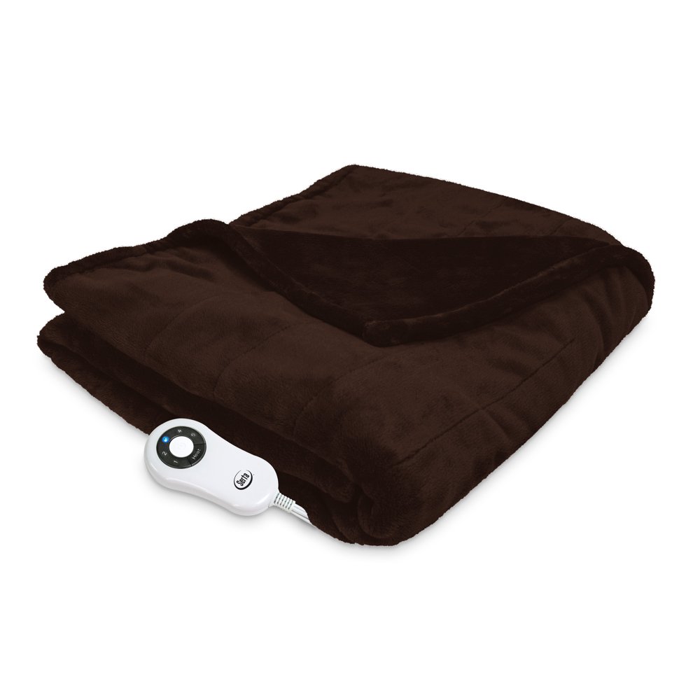 Serta Luxury Plush Electric Heated Throw