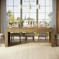 thumbnail image 2 of Tribesigns 78.74-inch Dining Table for 6-8 People, Farmhouse Kitchen Table, Rectangle Wooden Dinner Table with Sturdy Legs, Light Brown, 2 of 8