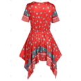 thumbnail image 2 of Tallas de paisley de paisley de paisley camiseta con cordón Rosegal Camisetas tallas grandes, 2 of 5