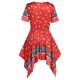 thumbnail image 2 of Tallas de paisley de paisley de paisley camiseta con cordón Rosegal Camisetas tallas grandes, 2 of 5