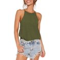 thumbnail image 1 of Jinsinto Womens Shirts Halter Neck Racerback Tank Top Summer Casual Basic Tee Shirts XL Olive, 1 of 4