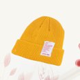 thumbnail image 2 of Children Knitted Beanie Hat Kids Hat Knitted Infant Baby Spring Autumn Hat (Turmeric), 2 of 4