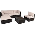 thumbnail image 5 of Gymax 6PCS Rattan Patio Sectional Sofa Set Outdoor Furniture Set w/ Cushions, 5 of 10