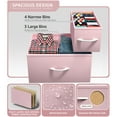 thumbnail image 5 of Sorbus Dresser with 7 Drawers - Storage Chest Organizer with Steel Frame, Wood Top, Handles, Fabric Bins (Pink), 5 of 7