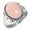 Rose Quartz, variant on 925 Silver Ring For Women - Men Red Stone Stone Silver Ring Size 7 October Birthstone Elegant Silver Ring Size 7 Gift For Ladies On Easter 925 Silver Jewelry With Gemstone