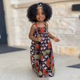 thumbnail image 6 of LUOGENLI Girls Skirts Size 10-12 Athletic Toddler Girls African Traditional Style Sleeveless Backless Suspenders Dress Kids Ankara Princess Dresses 1-6Y Baby Girls' Dresses 6-9 Months 5-6 Years, 6 of 8