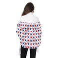thumbnail image 3 of Winter Scarves for Women Red Blue Stars Orderly Fashion Fashion Pashmina Shawl Wraps Long Blanket Scarf for Fall Spring, 3 of 10