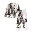 thumbnail image 1 of Balery Cowboy Ride A Horse Conjunto de Pijama con Estampado para Mujer, Conjunto de Dos Piezas con Manga Larga, Ropa de Dormir Suave con Bolsillos, Pijamas Cómodos-Small, 1 of 7