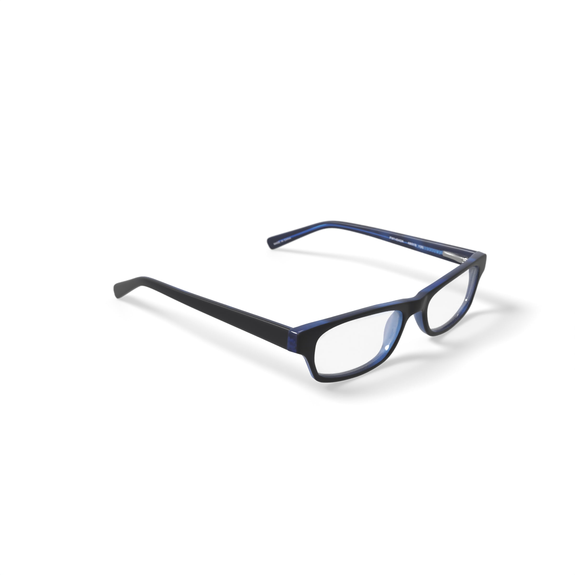 Walmart Youth FM14043 Rectangular Prescription Eyeglasses with Case, Black/Blue