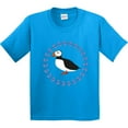 thumbnail image 3 of Inktastic Puffin Bird Wreath Youth T-Shirt, 3 of 5