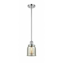 916-1S-PC-G58-Innovations Lighting-Bell - 1 Light Stem Hung Mini Pendant In Industrial Style-10 Inches Tall and 5 Inches Wide-Polished Chrome