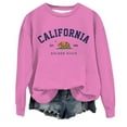 thumbnail image 1 of WEAIXIMIUNG Sweat à Capuche Zippé pour Femmes, Col Rond, Imprimé Lettres Anglaises, 1 of 3