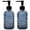 Green, variant on Green Glass Soap Dispenser Set with Black Pump, 13.5Oz Refillable Liquid Hand Dispenser, Lotion Dish Soap Dispenser for Modern Home Decor, Bathroom, Kitchen Countertop, Hotel(2 pack)