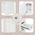 thumbnail image 5 of 36" Bathroom Vanity without Sink, Modern Bathroom Cabinet Base with One Cabinet and Six Drawers, Solid Wood Bathroom Cabinet for Bathroom, White, 5 of 9