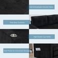 thumbnail image 3 of VINGLI Modern Chenille Pull Out Couch 6" Thick Loveseat Sofa Sleeper, Black, 3 of 18