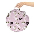 thumbnail image 2 of Swallow Round Floor Cushion with Handle, Flower Bouquets and Birds Flying Spring Flourish Feminine Themes, Decorative Pillow for Living Room & Dorms, 18" Round, Olive Green and Grey Pink, by Ambesonne, 2 of 4
