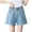 Light Blue, variant on DDAPJ pyju Womens Denim Shorts High Waisted Rolled Hem Shorts Loose Fit A Line Jean Shorts for Teen Girls with Pockets Black L