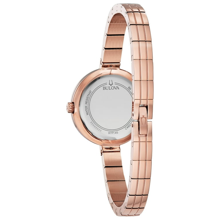 Bulova Rhapsody Quartz Diamond Silver Dial Ladies Watch 97P145
